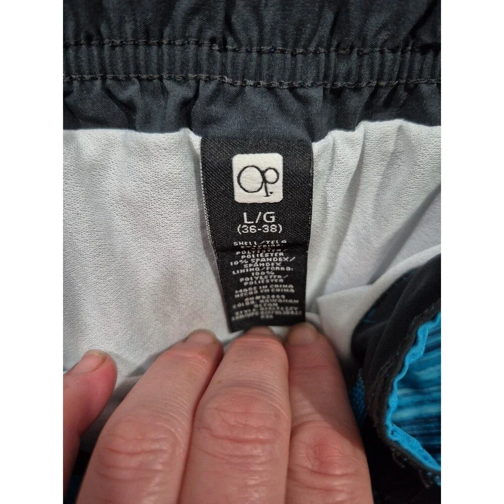 OP Ocean Pacific Men's Swim Trunks L/G (36-38) Drawstring Lined 22